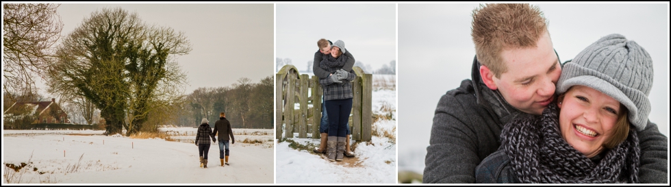 Loveshoot in snow Leiden