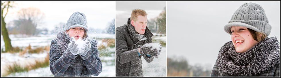 Loveshoot in snow Leiden