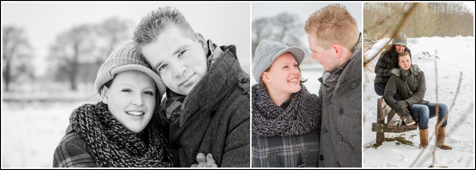 Loveshoot in snow Leiden