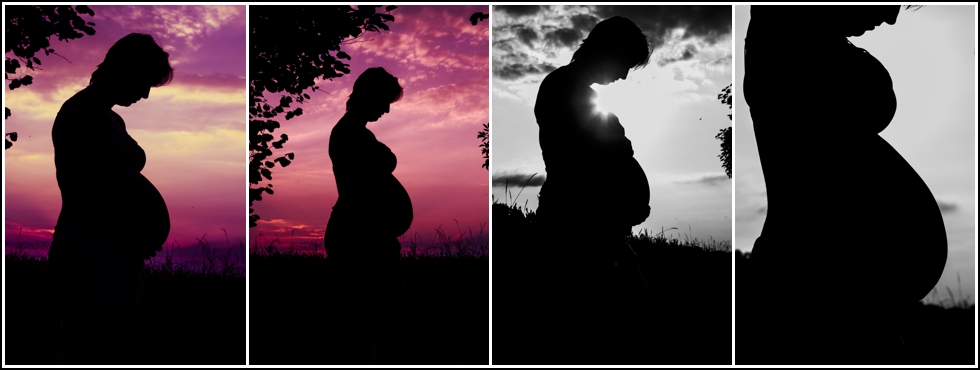 Silhouet foto van je zwanger buik