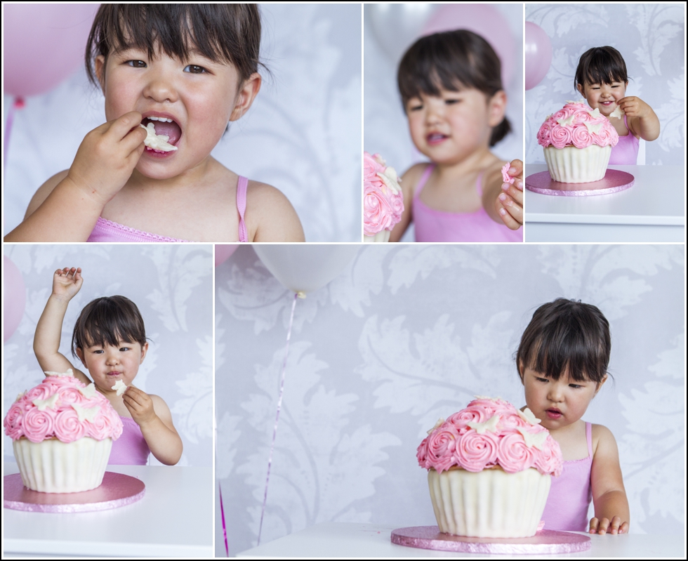 cake smash voor verjaardagsuitnodiging