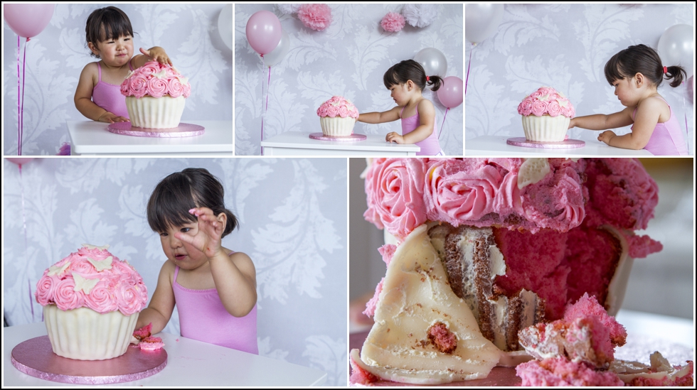 cake smash voor verjaardagsuitnodiging
