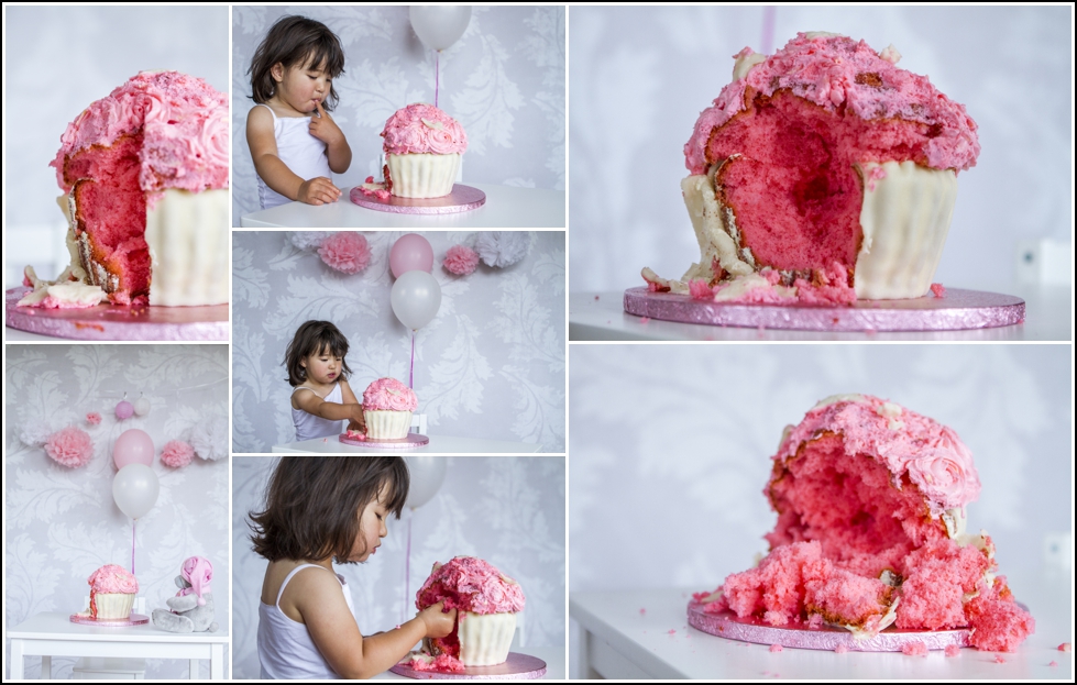 cake smash voor verjaardagsuitnodiging